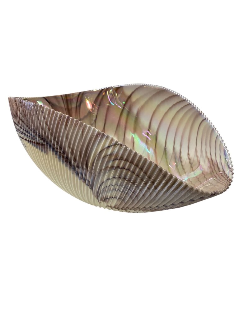 XL Large Murano Glass Bowl in Light Merlot