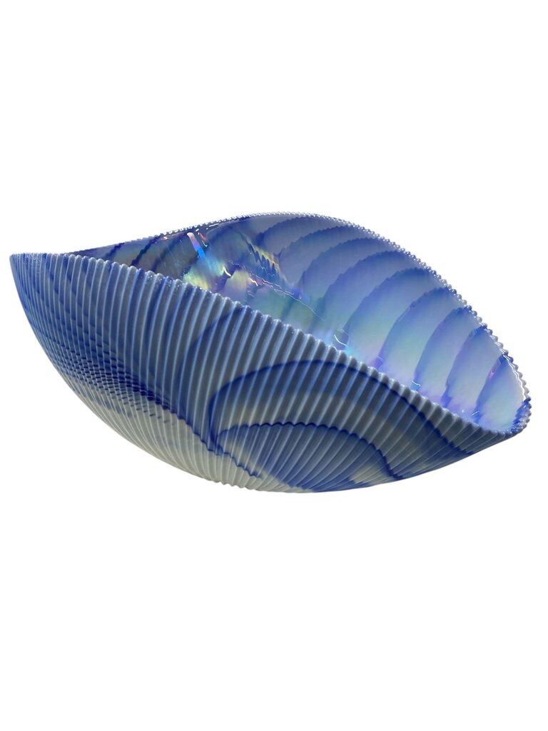 XL Large Murano Glass Bowl in Blue