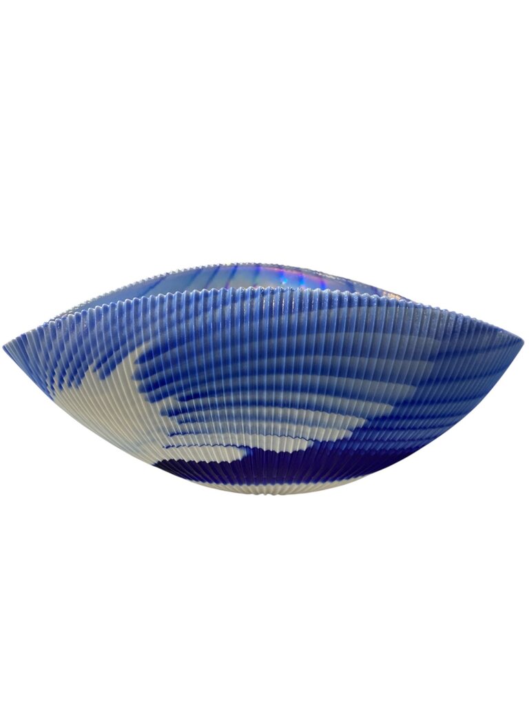XL Large Murano Glass Bowl in Blue