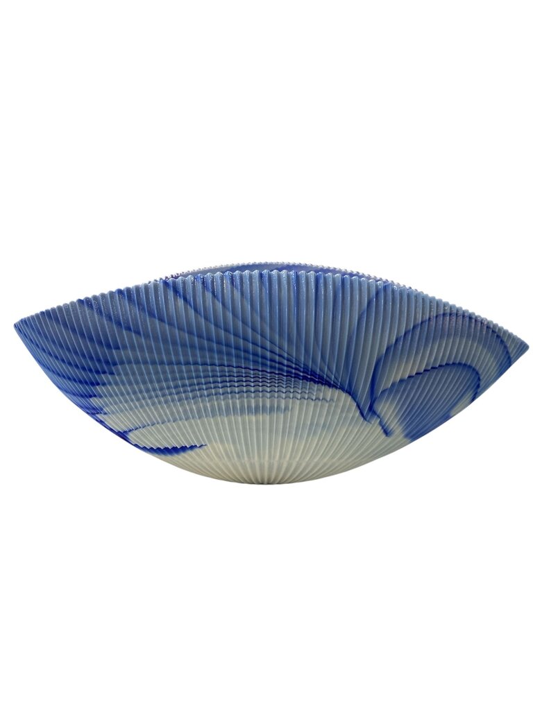 XL Large Murano Glass Bowl in Blue