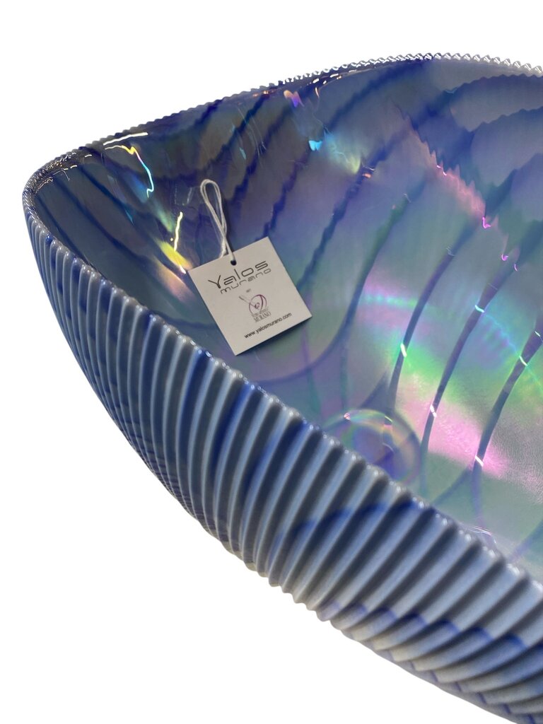 XL Large Murano Glass Bowl in Blue