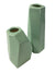 Pair of Mint Green Geometric Faceted Vases
