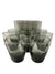 Mid Century 16-piece Set of Smoked Glass Highball and Old Fashioned Glasses
