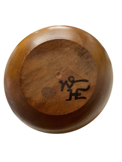 70's Vintage Hand-Turned Japanese Wooden Vase