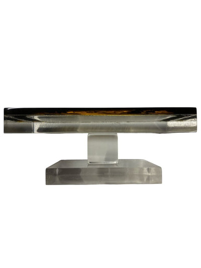 Vintage 70's Philippe Cheverny Lucite Soap Dish with Burled Lucite Detail