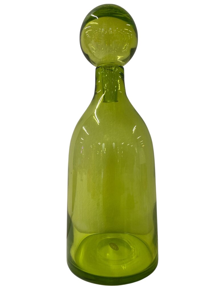 MCM Monumental Viterra Green Art Glass Decanter