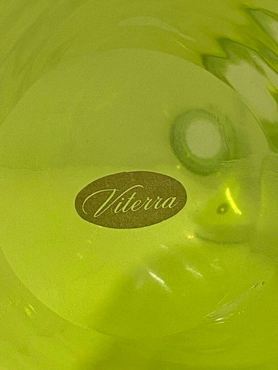 MCM Monumental Viterra Green Art Glass Decanter