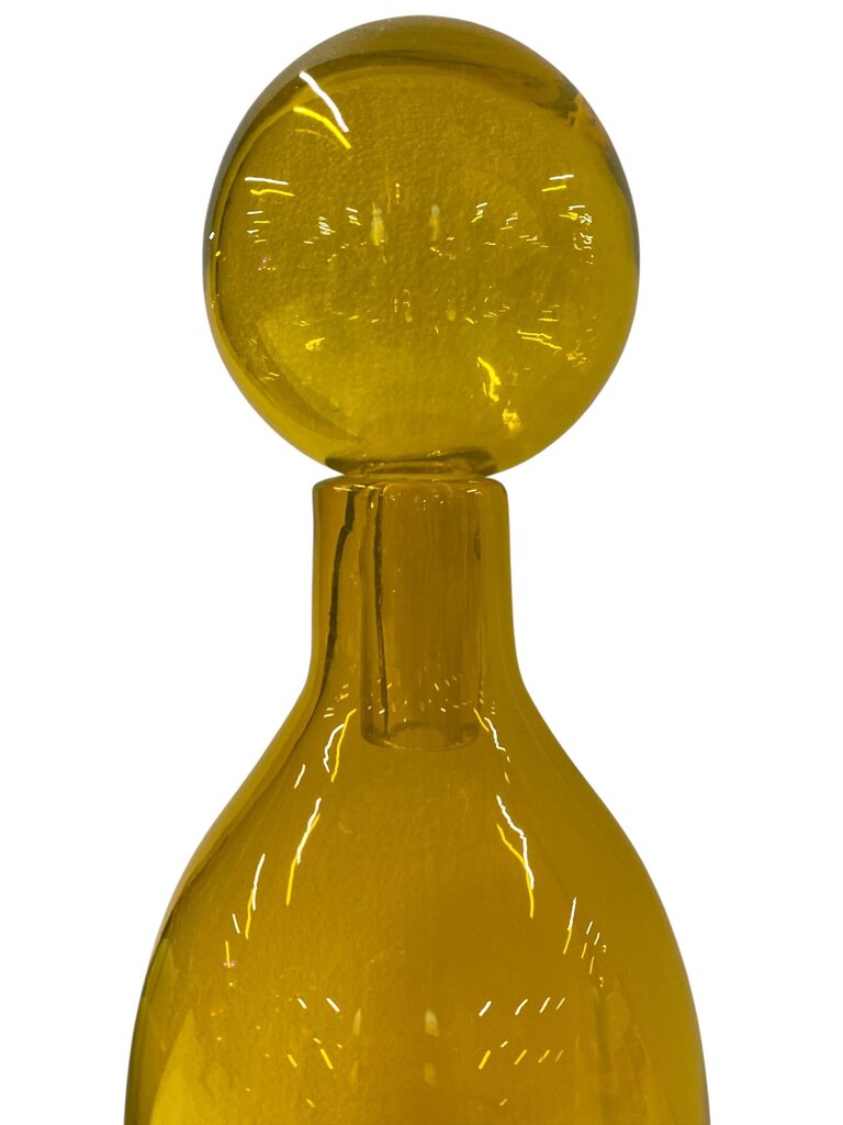 MCM Monumental Viterra Marigold Art Glass Decanter