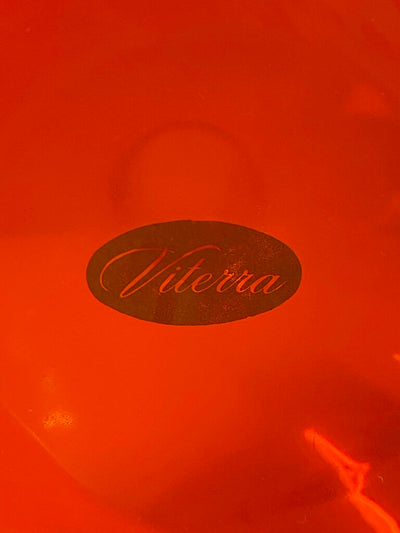 MCM Monumental Viterra Orange Art Glass Decanter