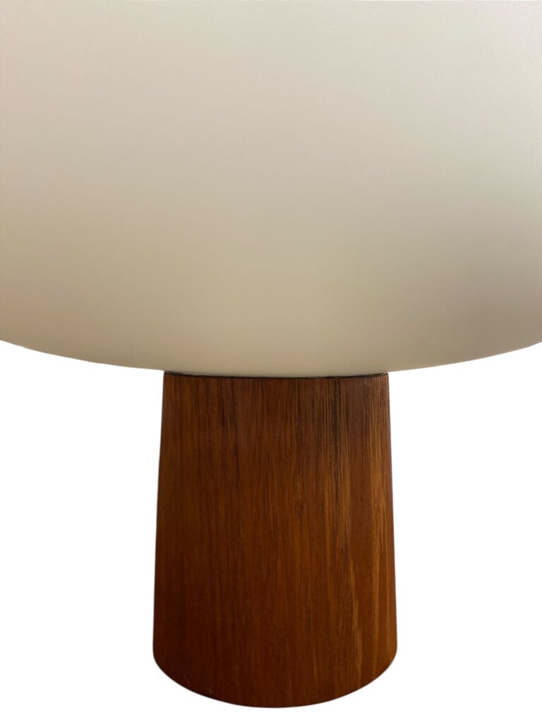 RARE Teak Mid Century Mushroom Lamp By Laurel