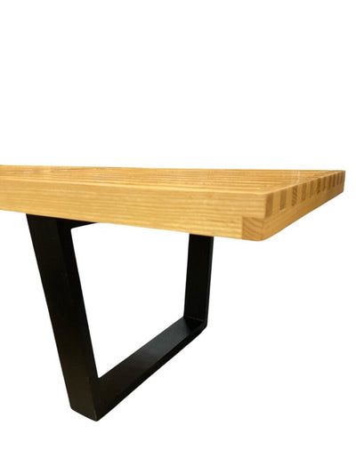 Nelson Mid Century Moderne Slat Bench - (Unmarked)