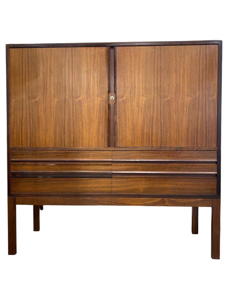 Mid Century Danish Modern Rosewood Highboard / Cabinet Dresser