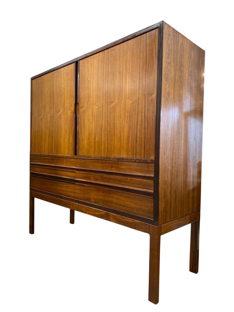 Mid Century Danish Modern Rosewood Highboard / Cabinet Dresser