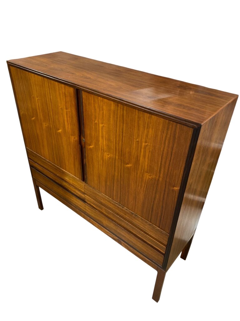 Mid Century Danish Modern Rosewood Highboard / Cabinet Dresser