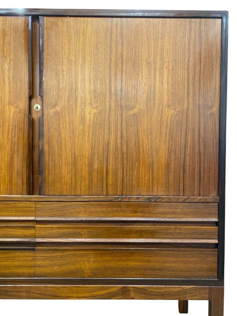 Mid Century Danish Modern Rosewood Highboard / Cabinet Dresser