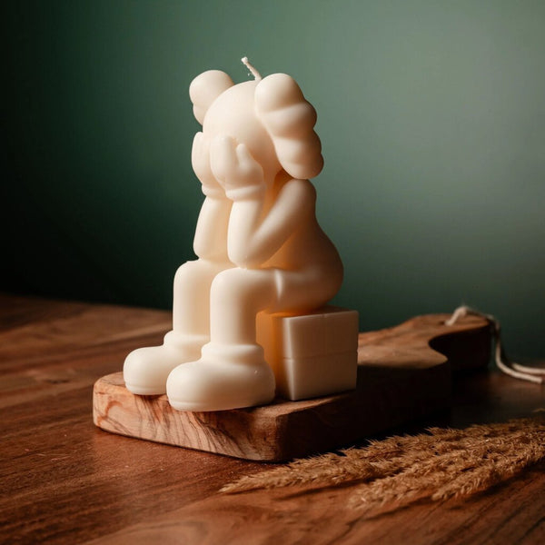 KAWS Passing Through Companion Sitting Figure Candle in Citrus