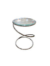 1980's Pace Collection Spring Side Table in Chrome and Glass