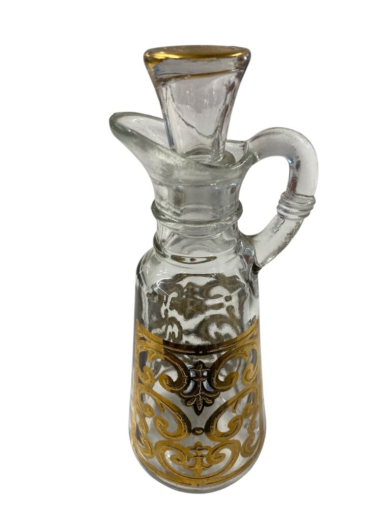 1960's Georges Briard 22K Gold Oil and Vinegar Cruet and Salt Shaker Set (Set of 3)