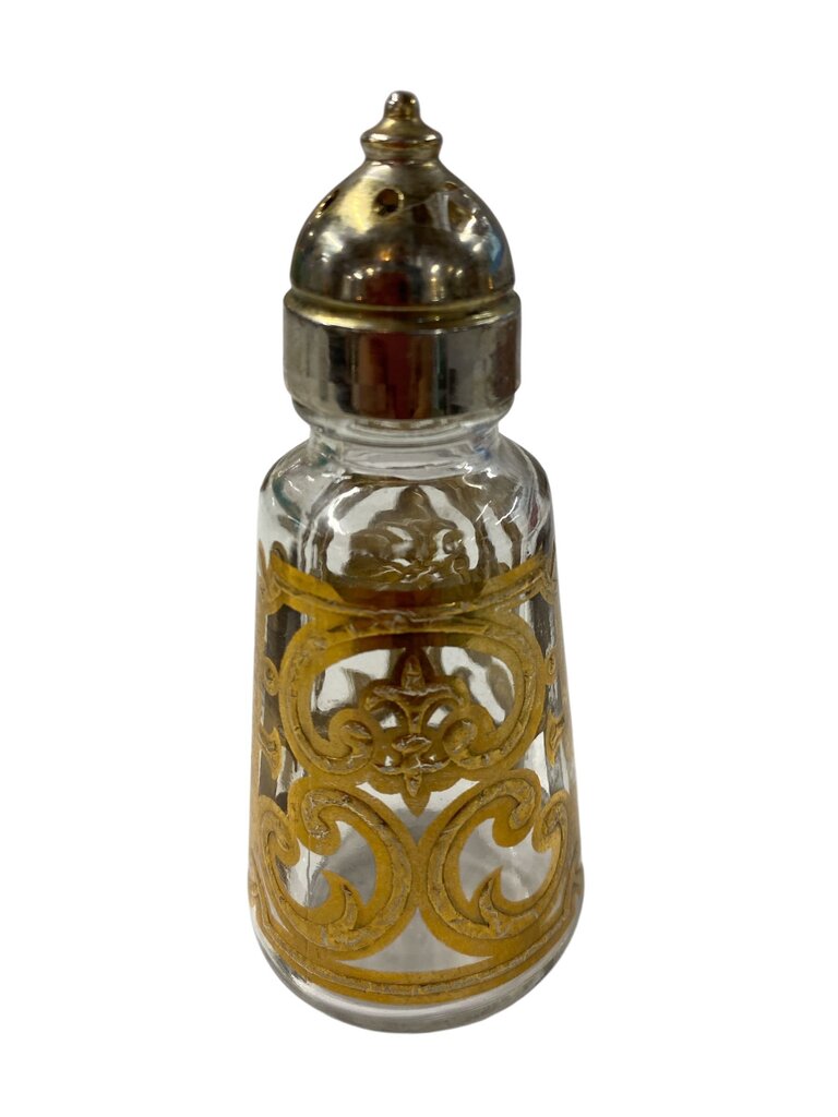 1960's Georges Briard 22K Gold Oil and Vinegar Cruet and Salt Shaker Set (Set of 3)