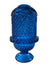 Vintage Viking Glass Diamond Point Blue Fairy Tea Light Holder