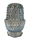 Indiana Glass Light Blue Diamond Point Fairy Tea Light Holder