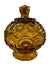 MCM L.E. Smith Amber Glass Moon and Stars 5.75" Pedestal Candy Dish with Lid