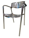 Polished Aluminum Stackable Dining Chair