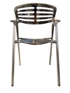 Polished Aluminum Stackable Dining Chair