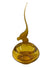 MCM 1960's Viking Tailed Bird Amber Glass Candy Jar (As Is)