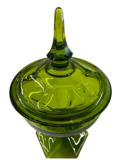MCM Viking Epic Avocado Green Lidded Candy Dish
