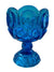 MCM L.E. Smith Blue Glass Moon and Stars 5.5" Pedestal Compote