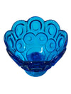 MCM L.E. Smith Blue Glass Moon and Stars 5.5" Pedestal Compote