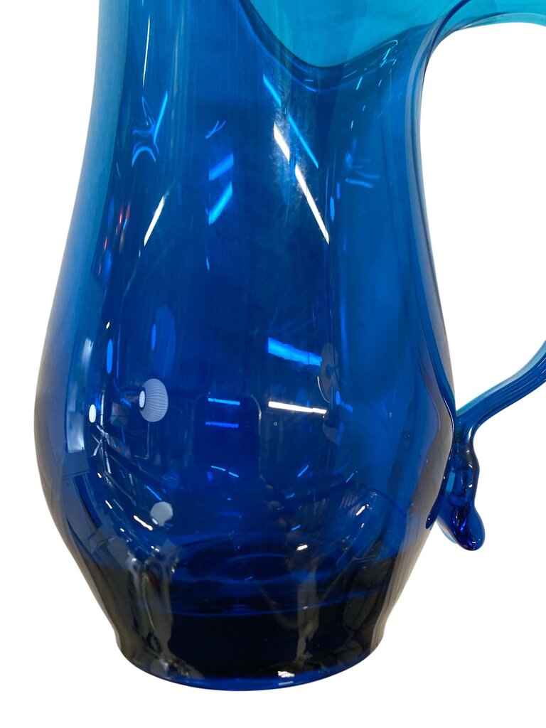 MCM Viking Blue Glass Swung Pitcher