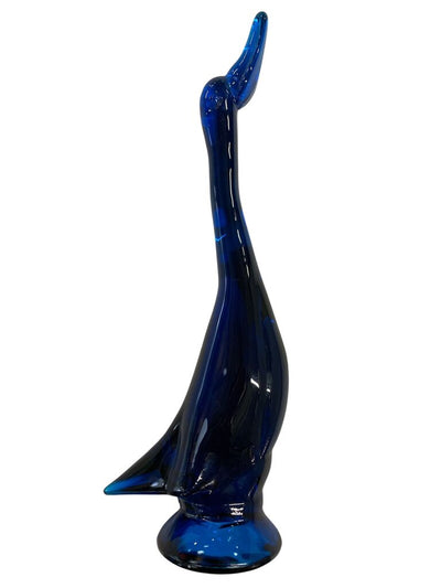 MCM Viking Blue Glass Epic Lines Head Up Duck