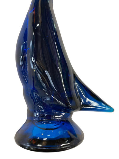 MCM Viking Blue Glass Epic Lines Head Up Duck