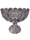 MCM L.E. Smith Violet Glass Moon and Stars Pedestal Compote