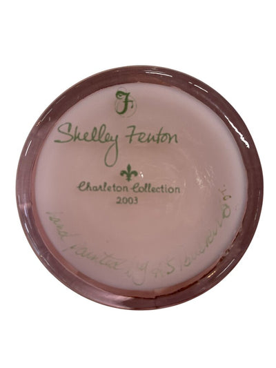 Fenton Signed Pink Melon Charleton Collection Hand Painted Art Vase