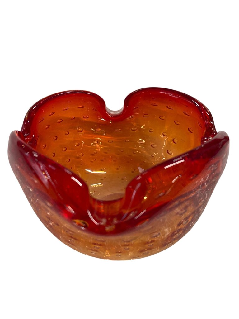 Wales Bullicante Bowl or Ashtray in Red-Orange
