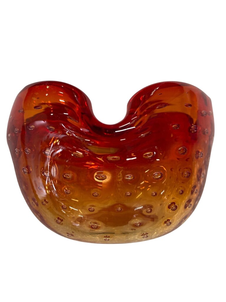 Wales Bullicante Bowl or Ashtray in Red-Orange