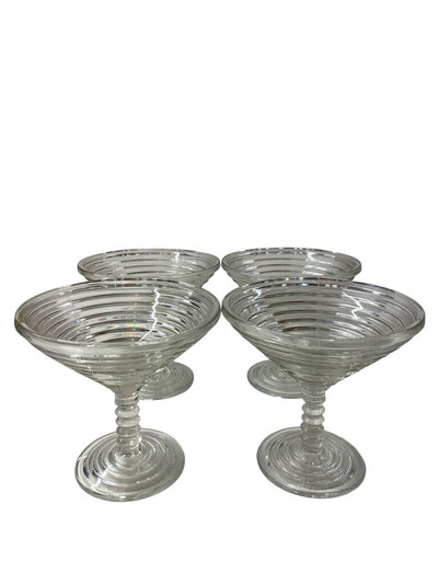 Vintage Manhattan Depression Martini Glasses (Set of 4)