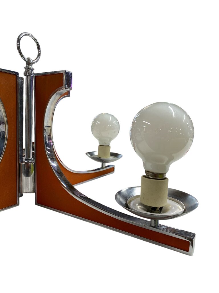 Vintage 1960's 4-Arm Chrome Chandelier