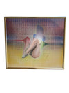 70;s Contemporary Naked Lady Art by Simon w/ gold Frame