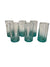 Classic Acrylic Aqua Highball Pool Glasses set of 6