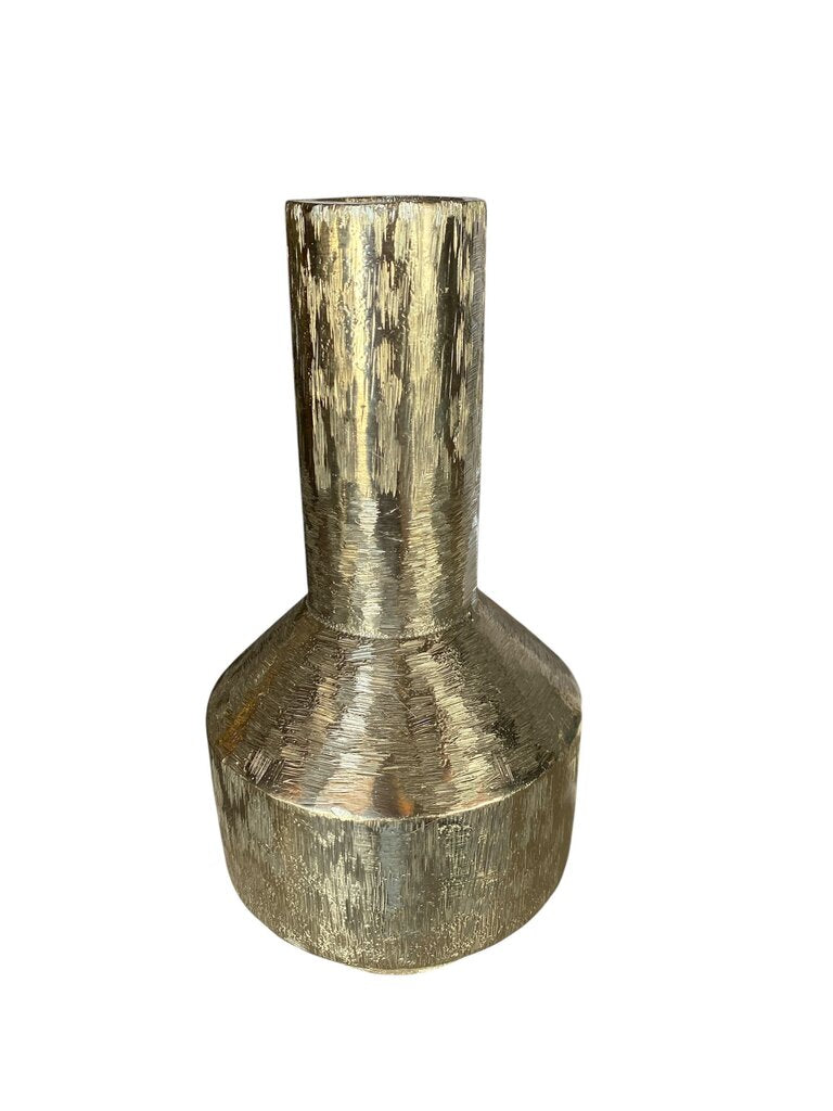 Vintage Aluminum Etched Vase