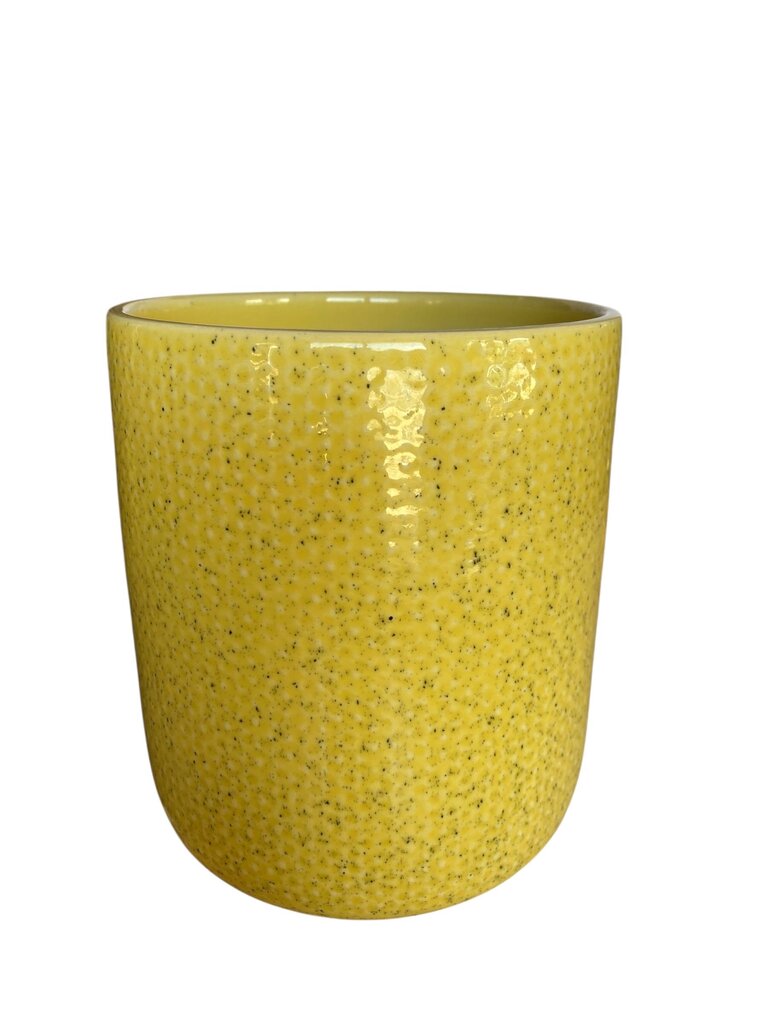 Vintage Portugal Yellow Flowerpot Stoneware