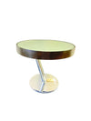 Mid Century Italian Cantilever accent chrome and glass