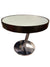 Mid Century Italian Cantilever Chrome and Frosted Glass Accent Table
