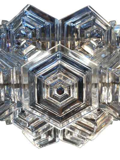 Mid Century Dandelion Sputnik Glass Prisms Chandelier VEB Germany 1960's