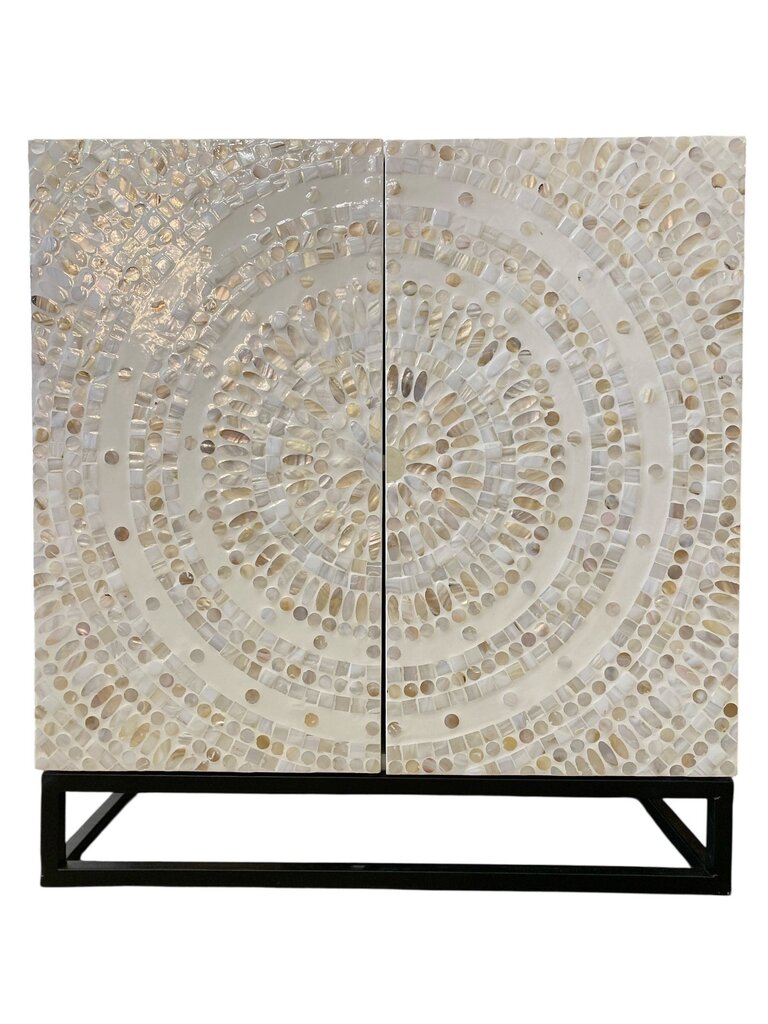 Capiz Shell 2 Door Cabinet on Floating Base.