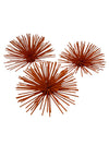 Orange Mid Century Sea Urchin (set of 3)